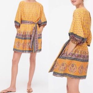 J. Crew dolman sleeve mini dress sunny block print casual summer boho AP184